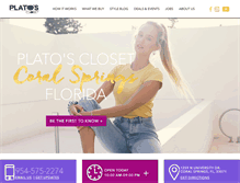 Tablet Screenshot of platosclosetcoralsprings.com